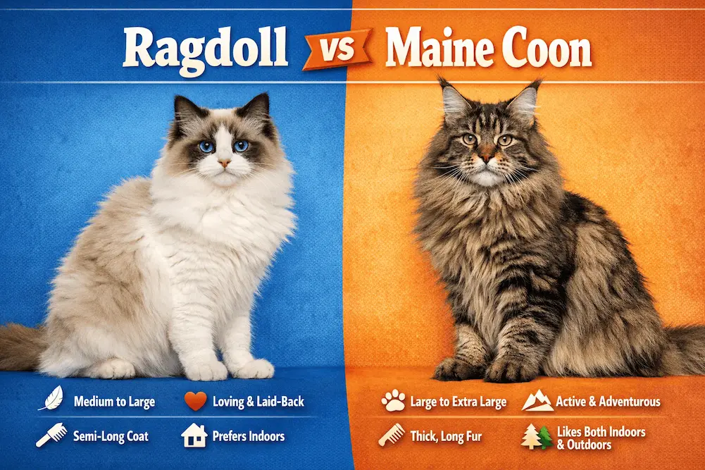 ragdoll vs maine coon