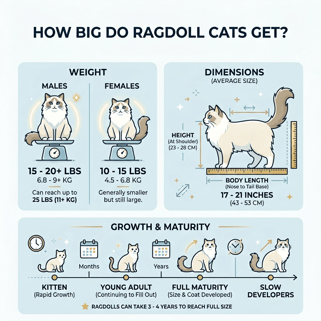 how big do ragdolls get