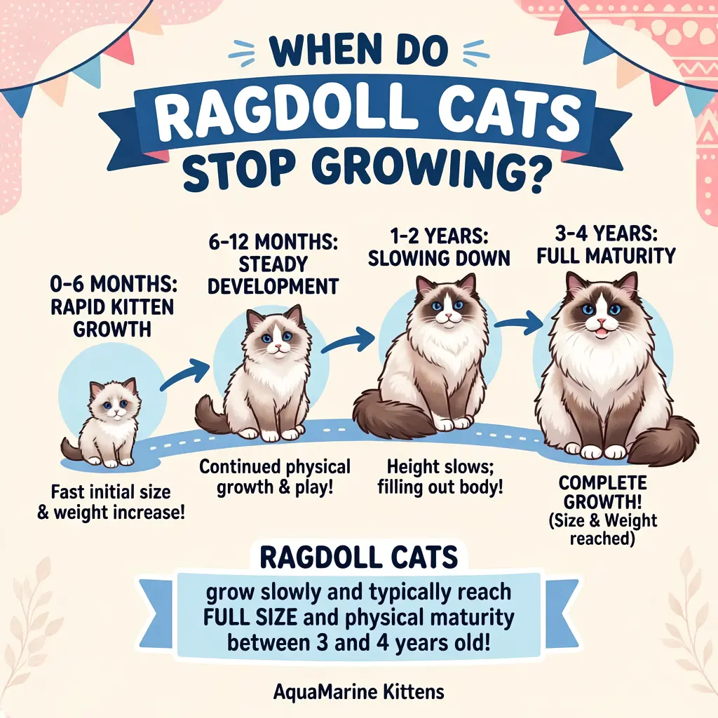 when do ragdoll cats stop growing picture