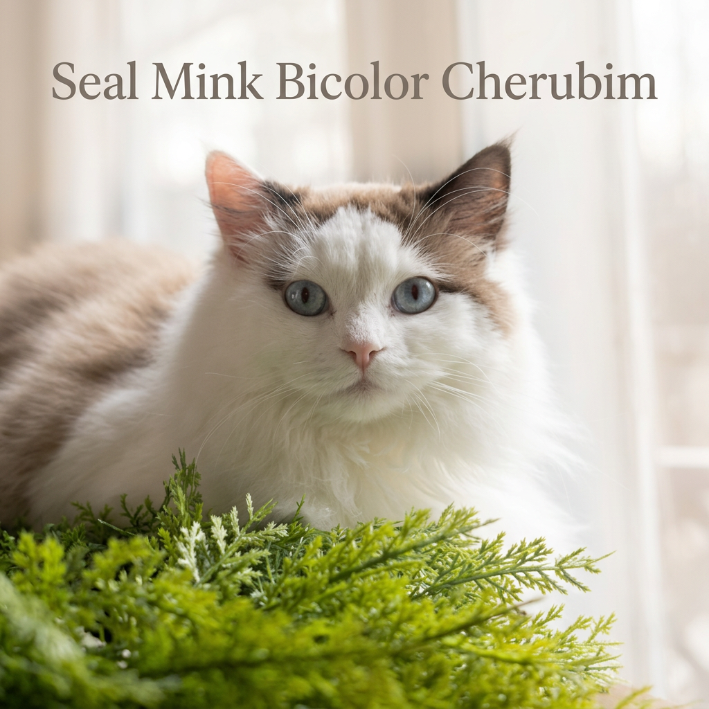 Seal Mink Bicolor Cherubim kitten — AquaMarine Kittens Virginia