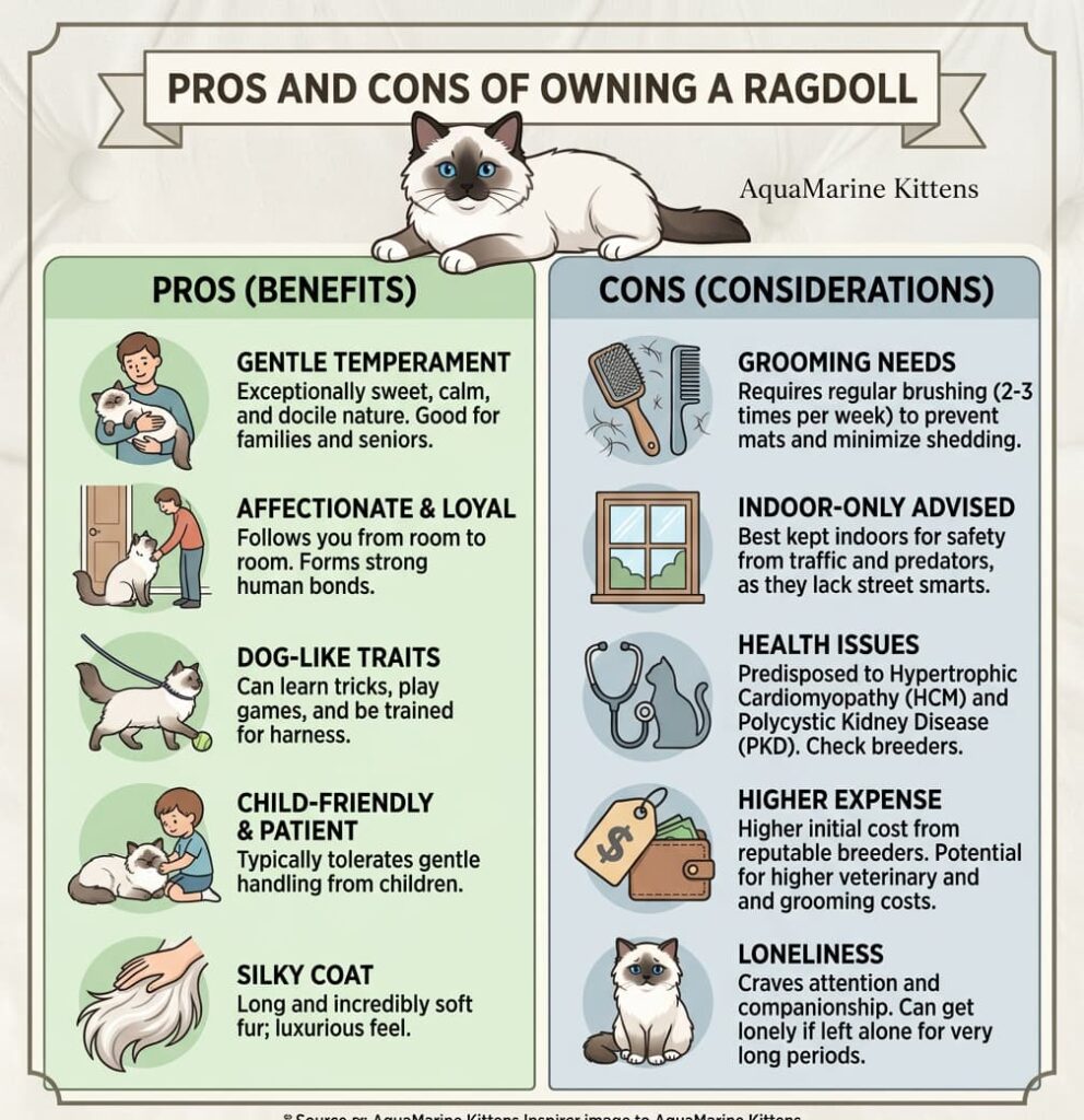 pros and cons of owning a ragdoll